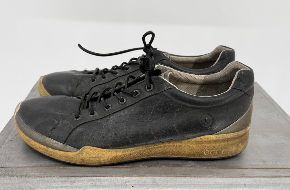 ECCO Biom Golf Leather Spikeless Golf Shoes Black Men's EU 46 US 12-12.5